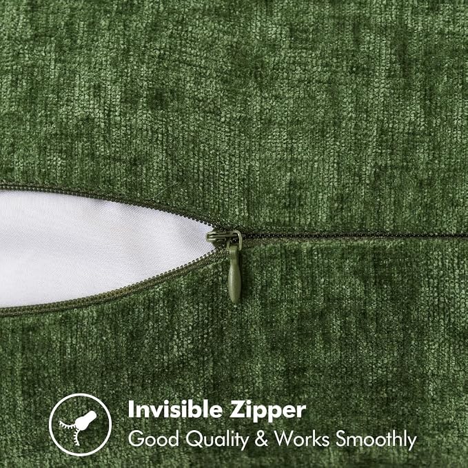 MIULEE Decorative Couch Throw Pillow Covers 20x20 Inch Forest Green 2 Pack | - Image 7