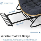 SWITTE Outdoor Papasan Rocking Chair - Image 4