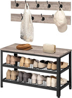 HOOBRO Hall Tree Entryway Storage Bench, Coat Rack Shoe Bench, Shoe Rack - Image 9