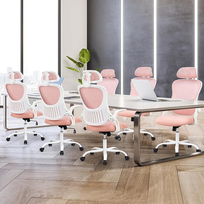 Sweetcrispy Office Computer Desk Chair, Ergonomic High-Back Mesh Rolling Work - Image 8