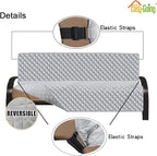 Easy-Going Reversible Couch Cover, Large Futon Sofa, Light Gray/Light Gray | - Image 3