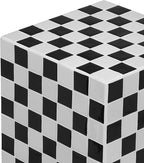JONATHAN Y Callista 18-Inch Light Gray/Black Modern Ceramic Tiled Cube Side - Image 4