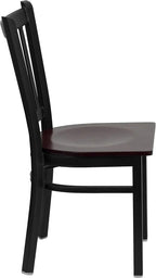 Flash Furniture HERCULES Series Black Vertical Back Metal Restaurant Chair - Image 4
