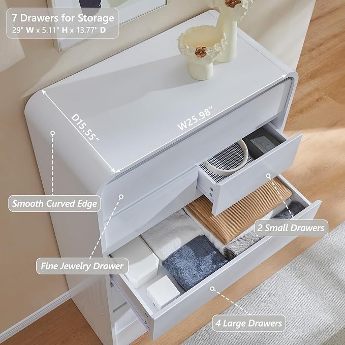 Aitjunz Modern 7 Drawers Dresser - Image 4