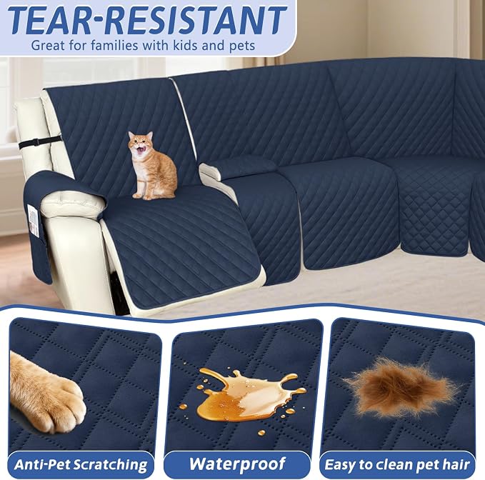 Arfntevss Recliner Sectional Couch Covers 1OO% Waterproof L Shape Sofa Cover - Image 5