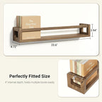 Upgraded Thick Floating Shelves, 24 Inch Solid Wood Bookshelf - Image 2
