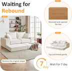 Modular Sectional Loveaeat Cloud Sofa, Boneless Couch - Image 9
