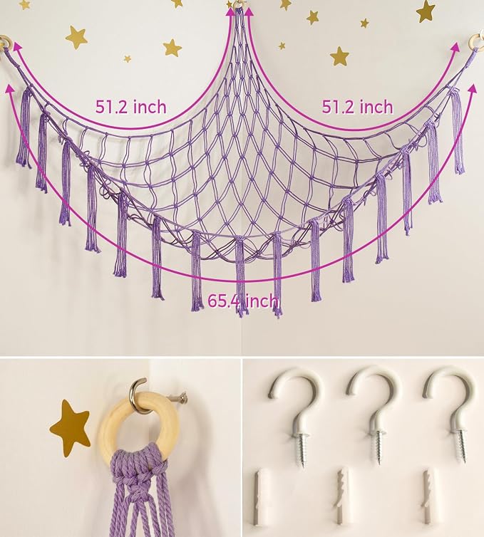 mirolam Stuffed Animal Storage Hammock Net - Image 4