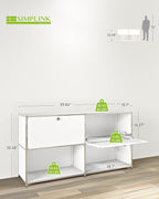 Metal Sideboard with 2 Flap Doors, DIY Modern Home Furnishing, Foyer - Image 3