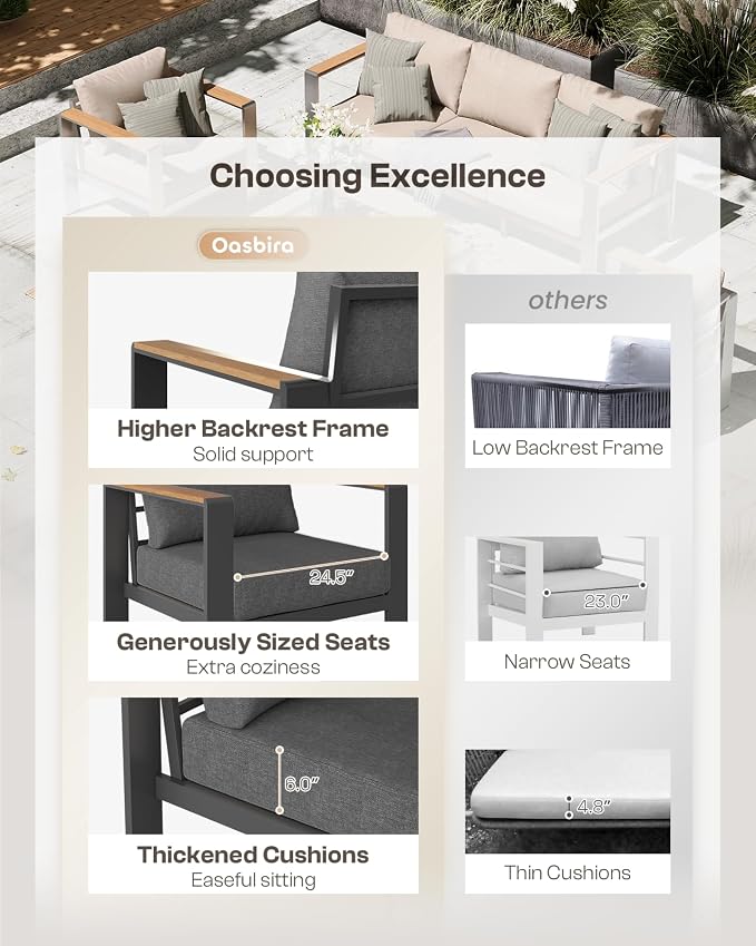 Aluminum Outdoor Patio Furniture Set - Image 2