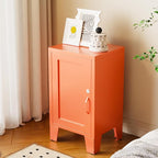 ALBAD Metal Nightstand with Lockable Cabinet, Compact Mini Locker Bedside Table - Image 2