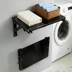 Folding Shelf Wall Mounted for Small Space, Home Office Floating Fold Down Desk - Image 2
