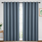 Yakamok Room Darkening Curtains 70x84 inch Length Stone Blue-Living Room | 2 by Yakamok