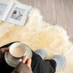 MIULEE Fluffy Area Rug 3x5 ft Faux Fur Sheepskin Rug Light Yellow | Luxury - Image 3