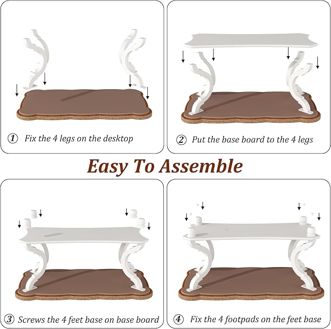 Function Home Farmhouse Coffee Table, 2-Tier Center Table - Image 9