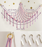 mirolam Large Stuffed Animal Hammock Corner Net - Image 5