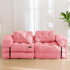 MAXYOYO Folding Sofa Bed, L-Shaped Convertible Sofa Bed - Image 4