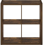 Furinno Cubicle Book Shelf, 4-Cube Bookshelf, Extra Thick Frame Reversible - Image 9