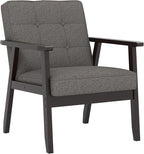 Modern Accent Chair with Arm Rest, Upholstered Linen Fabric Leisure Chair with by Unknown
