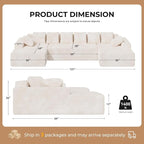 Luxanimarion 131'' U Shaped Sectional Couches - Image 2