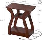 FROMJBEST End Tables Living Room Set of 2, Cherry End Table - Image 3