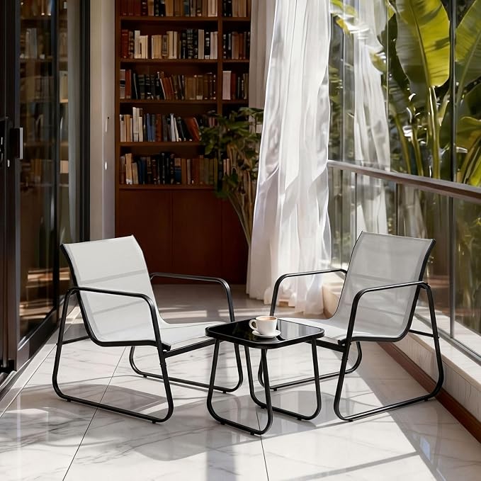 DUMOS 3 Piece Patio Furniture Set，Outdoor Patio Furniture Set - Image 7
