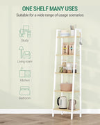 Hzuaneri Ladder Shelf, Bookshelf Bookcase, Freestanding Corner Storage Shelve - Image 4