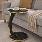 Luxury C Shaped Golden Effect Side Table - Image 8