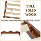 Bme Dinkee 15" Solid Wood Platform Bed Frame Without Headboard - Image 8