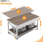 VINGLI 36" Lift Top Coffee Table - Image 2