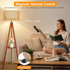 OUTON Boho Rattan Tripod Floor Lamp - Image 3