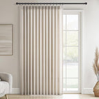 Topfinel Oatmeal Pinch Pleated Linen Curtains 84 Inch Length 1 Panels by Topfinel