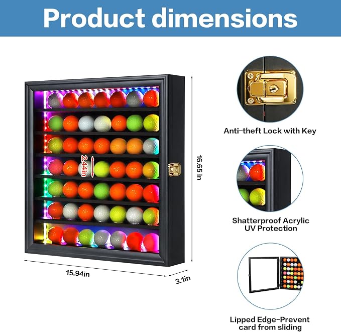 KCRasan 49 Golf Ball Display Case - Image 3