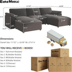 EASE MOOSE Oversized Modular Sectional Sofa, Extra Large L Shape Sectional - Image 2