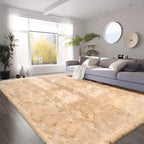 SERISSA Faux Fur Area Rug, 5x8 Feet, Luxury Shaggy Rug - Image 2