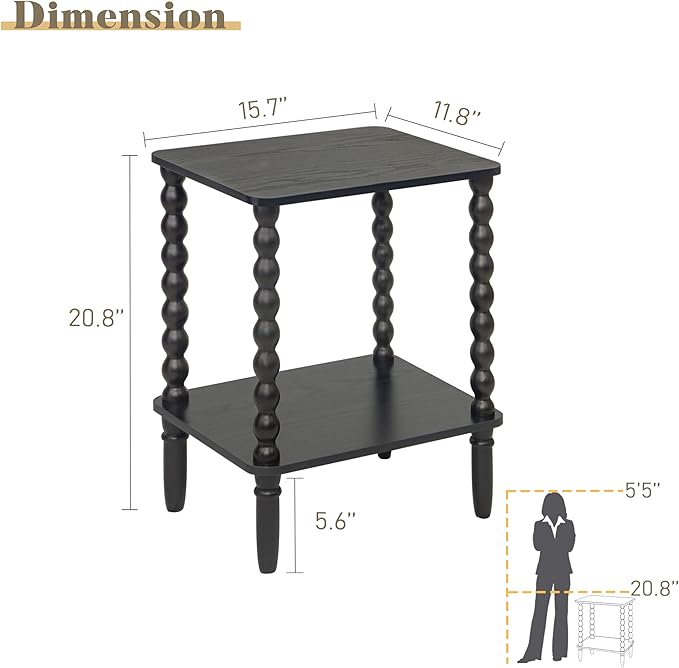 Fultyle End Tables Set of 2, Small Side Table - Image 3