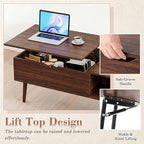OLIXIS Wood Lift Top Coffee Table - Image 4