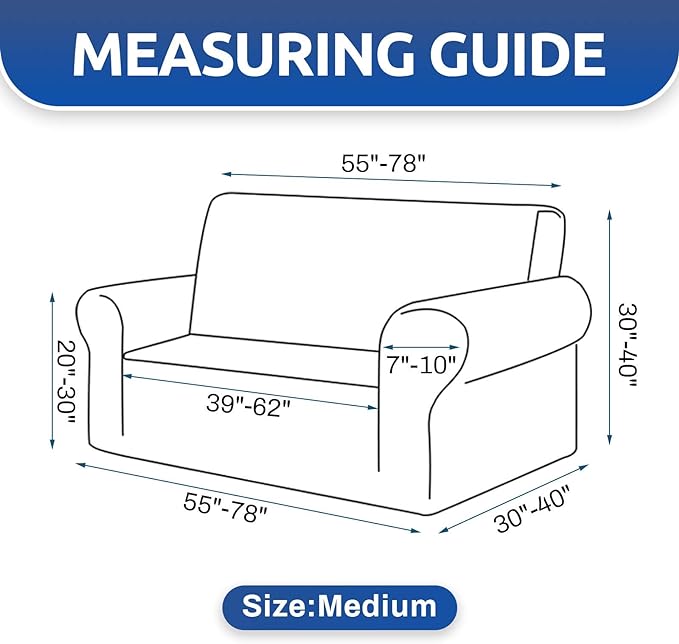 Stretch Loveseat Couch Cover, 2 Cushion Couch Slipcover, Hunter | 1-Piece - Image 4