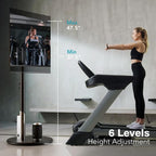 Floor Mobile TV Stand with Power Outlet, Rolling TV Cart - Image 4