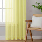 Sheer Curtains 63 Inch Length 2 Panels Set - Image 6