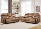 ANJ Power Oversized Reclining Sofa Couch Set of 2, Breathable Faux Leather by ANJ