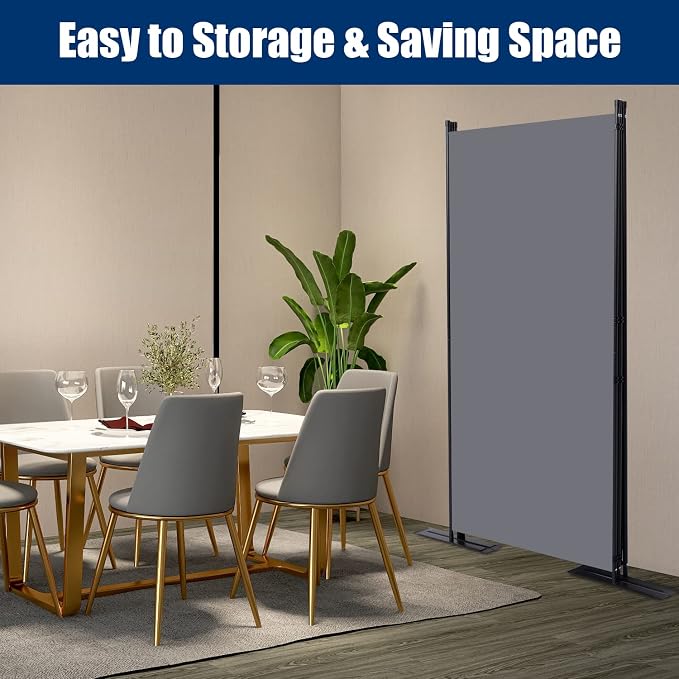 Room Divider 6FT Portable Room Dividers and Folding Privacy Screens, 3 Panel - Image 5