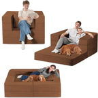 Futon Sofa Bed with Pillow, 3-in-1 Sleeper Sofa Bed with Removable Cover - Image 8