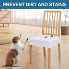 Smiry Waterproof Seat Covers for Dining Room Chairs Set of 2, Stretch Jacquard - Image 6