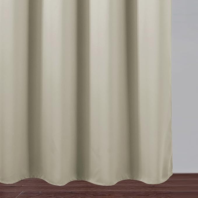 Blackout Curtains 66 x 84 inch/Light Beige Curtains Set of 2 Panels/Thermal - Image 9