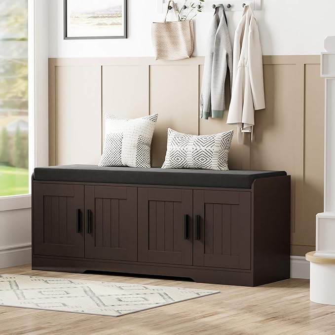 Homleke 2-Tier Storage Bench, Shoe Bench by Homleke