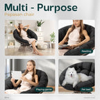 Bme 40" Ergonomic Wicker Papasan Chair - Image 7