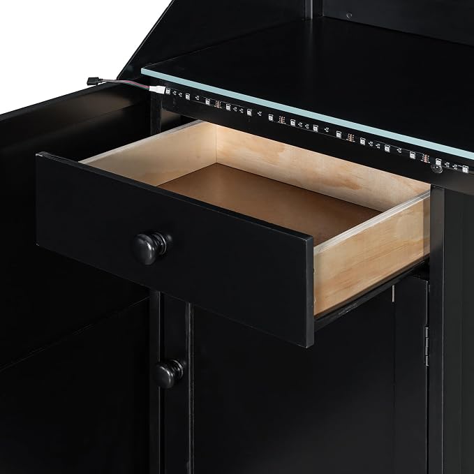 Modern Gaming Loft Bed with Built-in Desk, LED Lighting & Charging Hub –Twin - Image 6