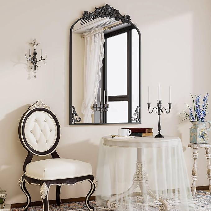 VooBang 24x36 inch Vintage Arched Bathroom Mirror - Image 7