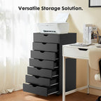 OLIXIS 7 Drawer Mobile File Cabinet Under Desk Storage Organization - Image 4